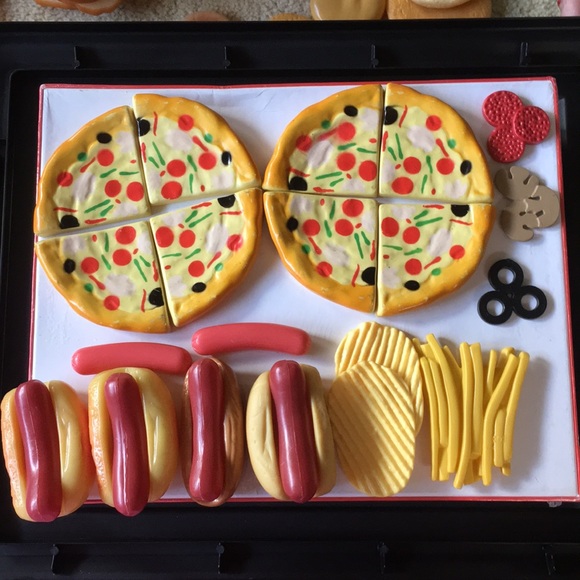 Other - Pizza and hotdog play food set